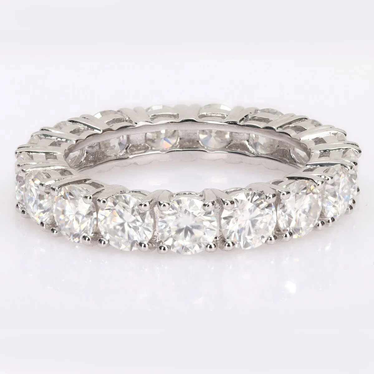 Miadora 3 7/8ct TGW Created Moissanite Full-Eternity Band Ring in 10k White Gold sold by Zulily product image thumbnail 2