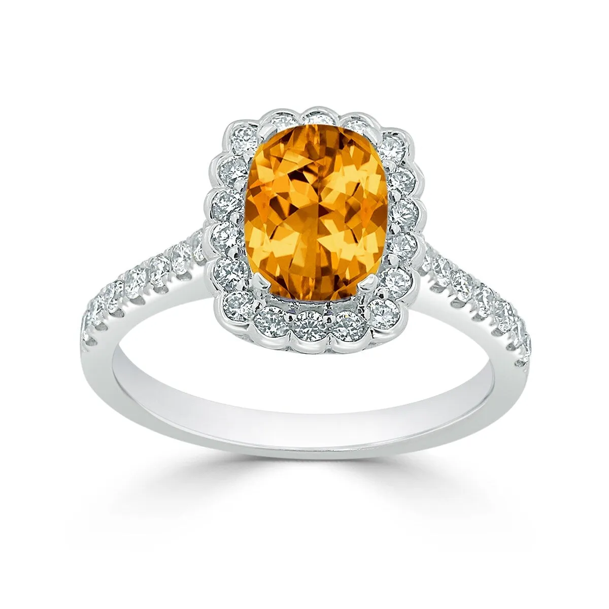 Auriya Vintage 1 1/3ct Cushion-cut Citrine Halo Diamond Engagement Ring 1/2ctw 14k Gold sold by Zulily product image thumbnail 3