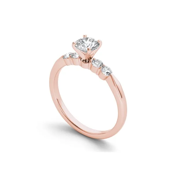 De Couer IGI Certified 14k Rose Gold 1/2ct TDW Princess-cut Diamond Classic Engagement Ring - Pink sold by Zulily product image thumbnail 2
