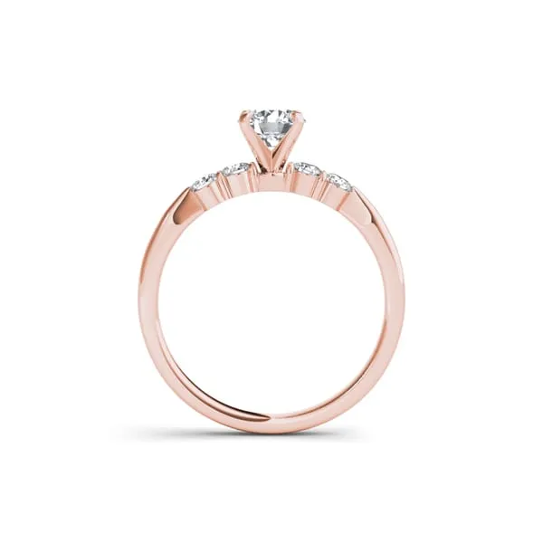 De Couer IGI Certified 14k Rose Gold 1/2ct TDW Princess-cut Diamond Classic Engagement Ring - Pink sold by Zulily product image thumbnail 3