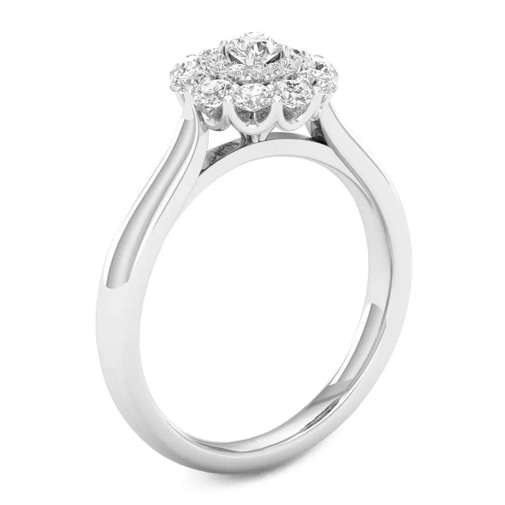 De Couer 14k Gold 3/4ct TDW Diamond Halo Ring sold by Zulily product image thumbnail 3