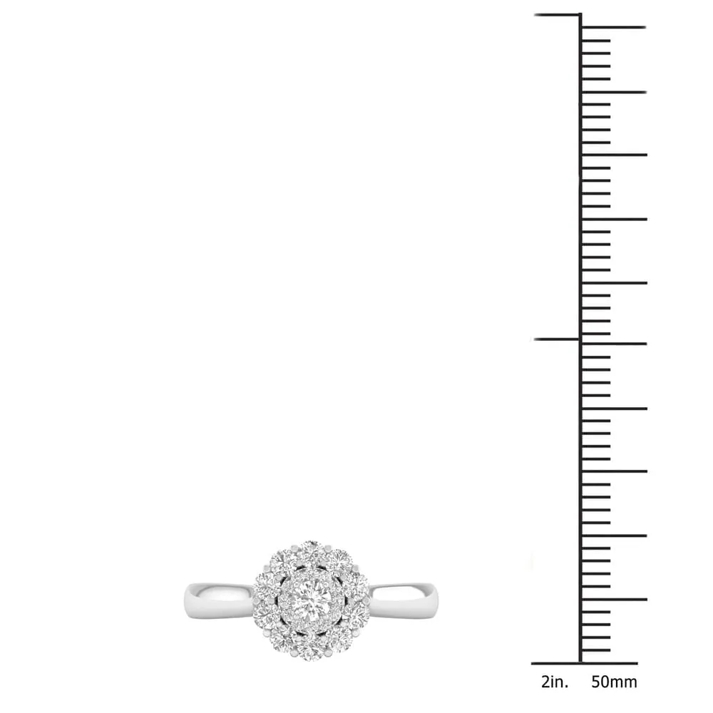 De Couer 14k Gold 3/4ct TDW Diamond Halo Ring sold by Zulily product image thumbnail 5