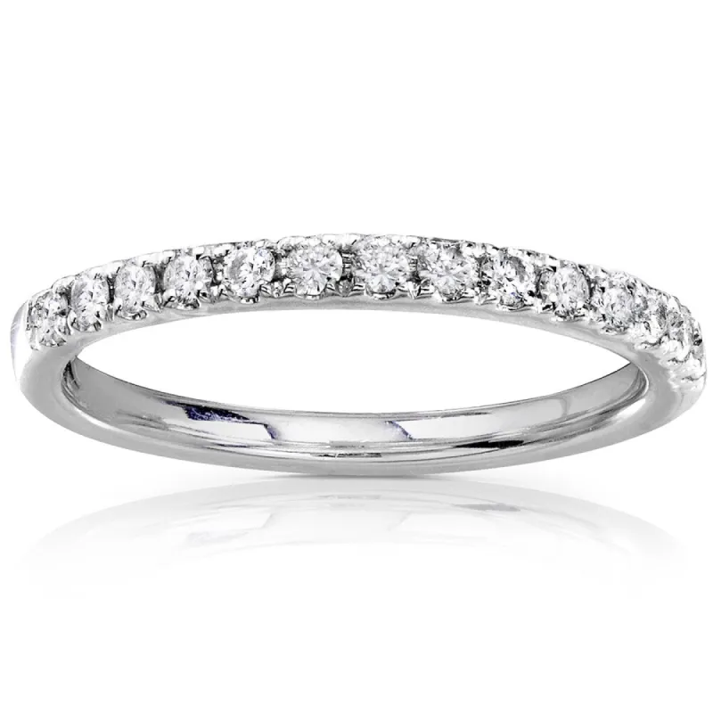 Annello by Kobelli 14k Gold 1/3ct TDW Round Diamond Wedding Band sold by Zulily