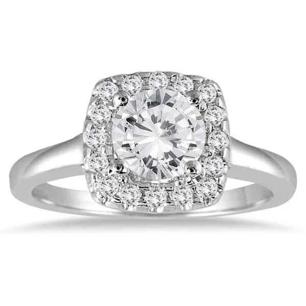 Marquee Jewels 14k White Gold 1 1/3ct TDW Halo Diamond Engagement Ring (I-J, I2-I3) sold by Zulily