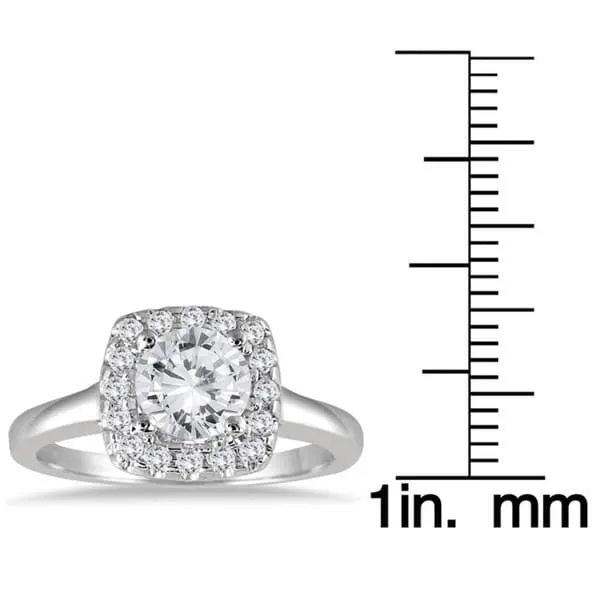 Marquee Jewels 14k White Gold 1 1/3ct TDW Halo Diamond Engagement Ring (I-J, I2-I3) sold by Zulily product image thumbnail 3