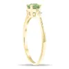 Women's Round Shaped Green Amethyst and Diamond Sparkle Ring in 10K Yellow Gold sold by Zulily