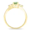 Women's Round Shaped Green Amethyst and Diamond Sparkle Ring in 10K Yellow Gold sold by Zulily