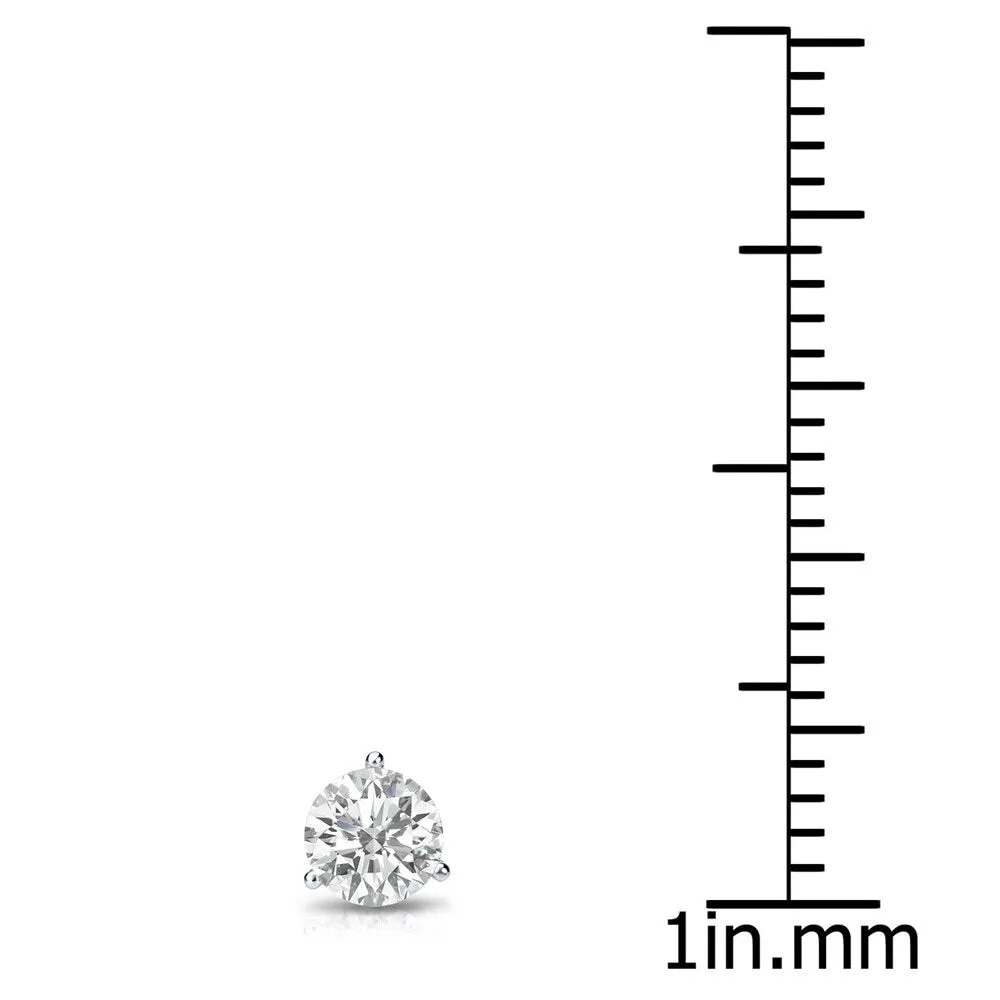 Auriya 1/4ctw 3-Prong Martini Round Diamond SINGLE STUD (1) Earring 14k Gold sold by Zulily product image thumbnail 4