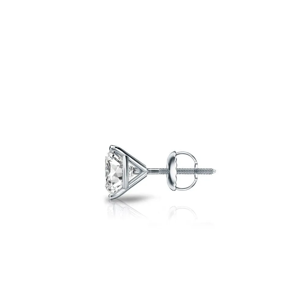 Auriya 1/4ctw 3-Prong Martini Round Diamond SINGLE STUD (1) Earring 14k Gold sold by Zulily product image thumbnail 2