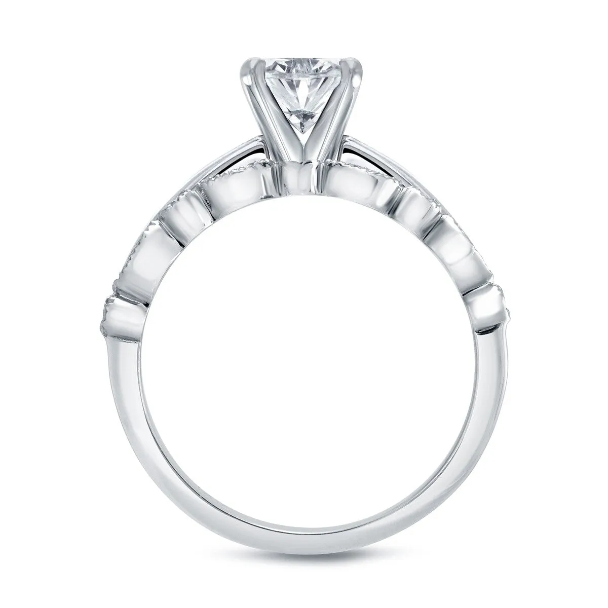 Auriya 14k Gold 3/4ctw Vintage Oval-cut Solitaire Diamond Engagement Ring Set sold by Zulily product image thumbnail 5