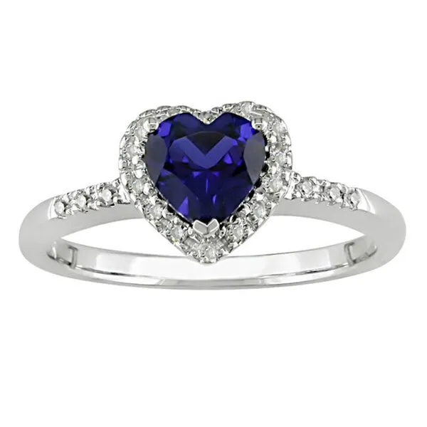 Miadora 10k Gold Gemstone and 1/10ct TDW Diamond Heart Ring sold by Zulily product image thumbnail 3