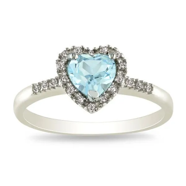Miadora 10k Gold Gemstone and 1/10ct TDW Diamond Heart Ring sold by Zulily product image thumbnail 2