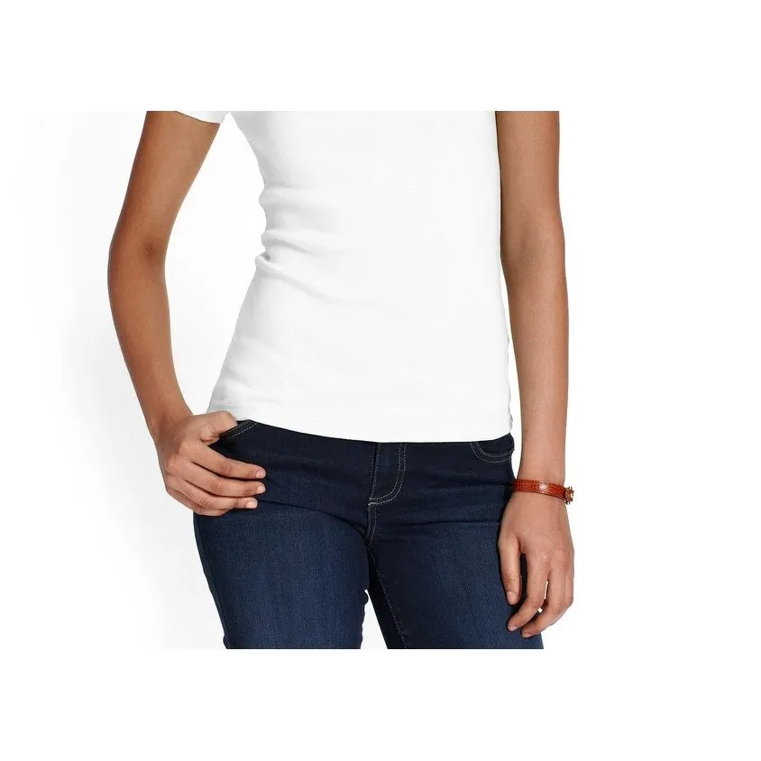Tommy Hilfiger Women's V-Neck T-Shirt White Size XX Large sold by Zulily product image thumbnail 3