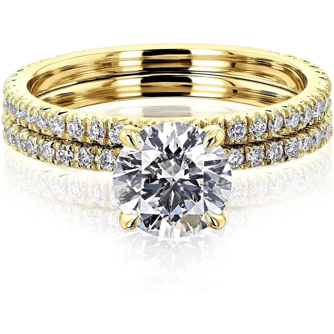 Annello by Kobelli 14k Gold Lab Grown Diamond Wrap Basket Bridal Set (GH/SI, DEF/VS) sold by Zulily