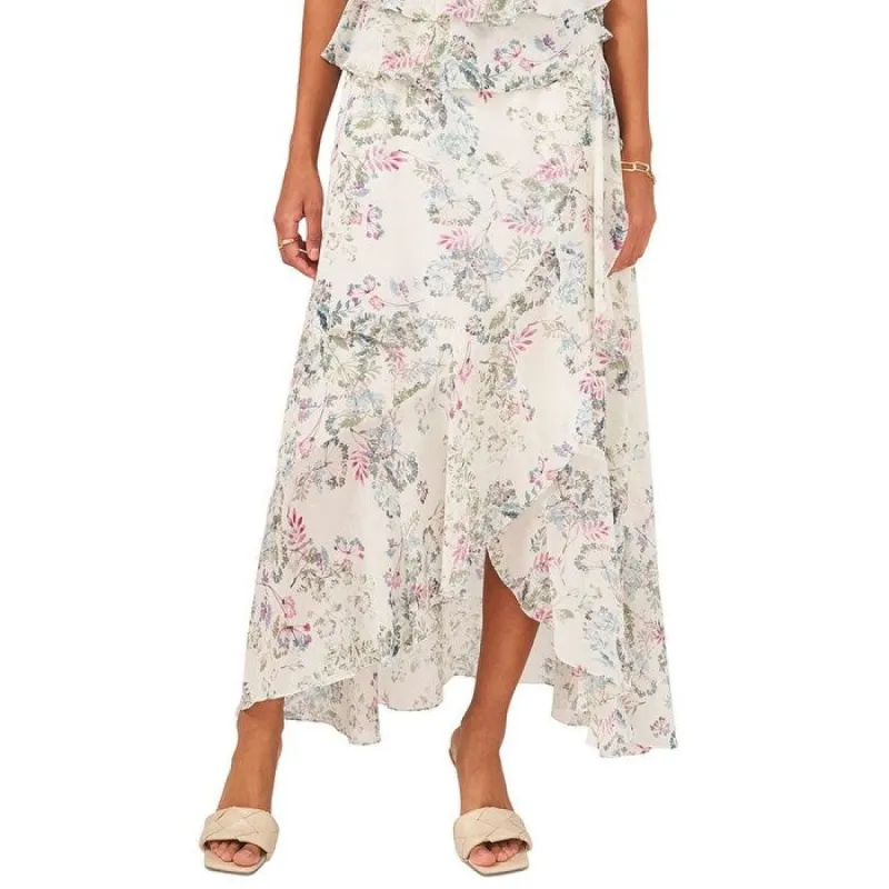 Vince Camuto Women's Breezy Dandelion Tiered Ruffle Skirt White Size 1X sold by Zulily