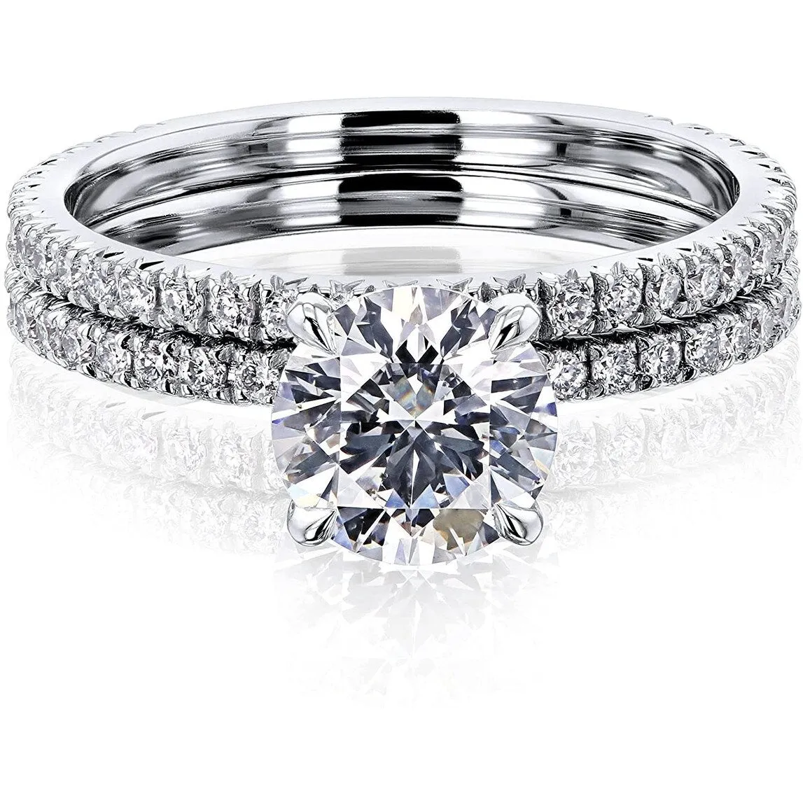 Annello by Kobelli 14k Gold Lab Grown Diamond Wrap Basket Bridal Set (GH/SI, DEF/VS) sold by Zulily product image thumbnail 5