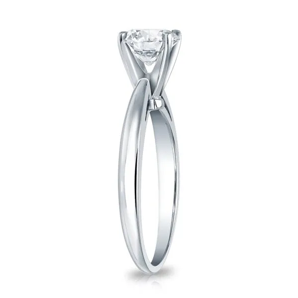 Auriya 18k Gold GIA Certified 0.75ct. TDW Round Solitaire Diamond Engagement Ring sold by Zulily product image thumbnail 3