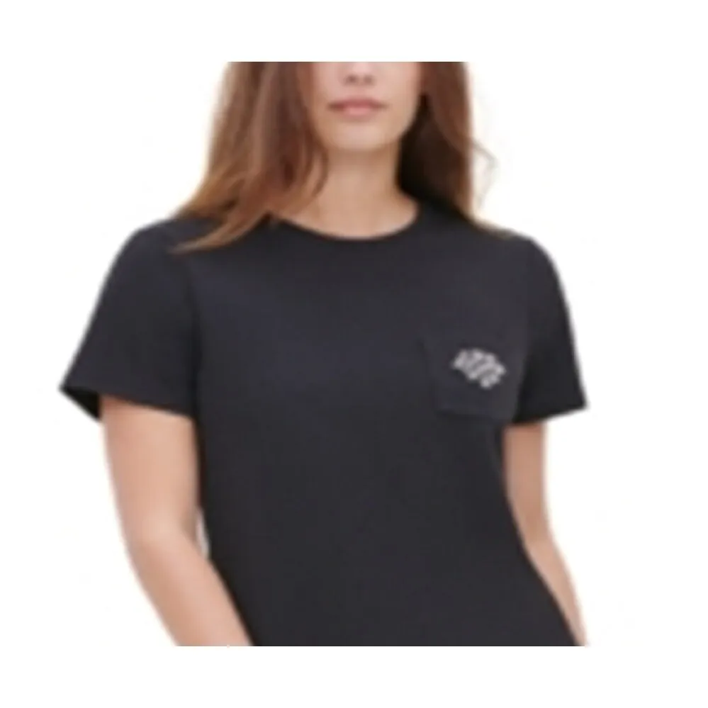 Calvin Klein Women's Embellished Pocket Tee Black Size X-Large sold by Zulily product image thumbnail 2