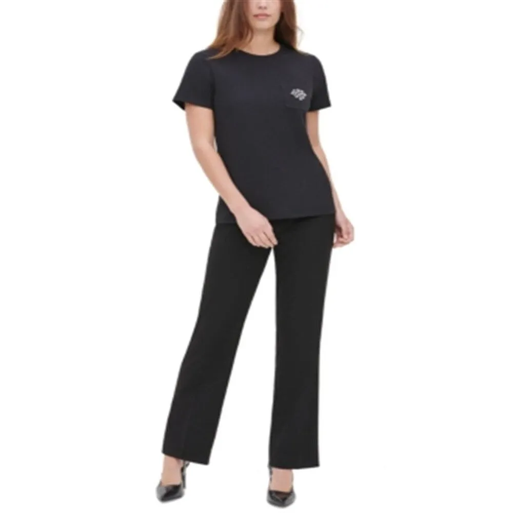 Calvin Klein Women's Embellished Pocket Tee Black Size X-Large sold by Zulily