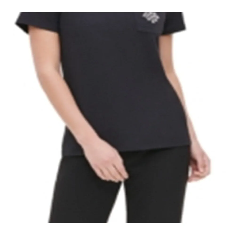 Calvin Klein Women's Embellished Pocket Tee Black Size X-Large sold by Zulily product image thumbnail 3