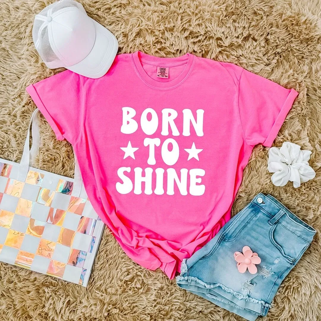 Born To Shine Stars Garment Dyed Tee sold by Zulily
