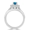 Auriya Round 1ctw Blue Halo Diamond Engagement Ring Set 14k Gold sold by Zulily