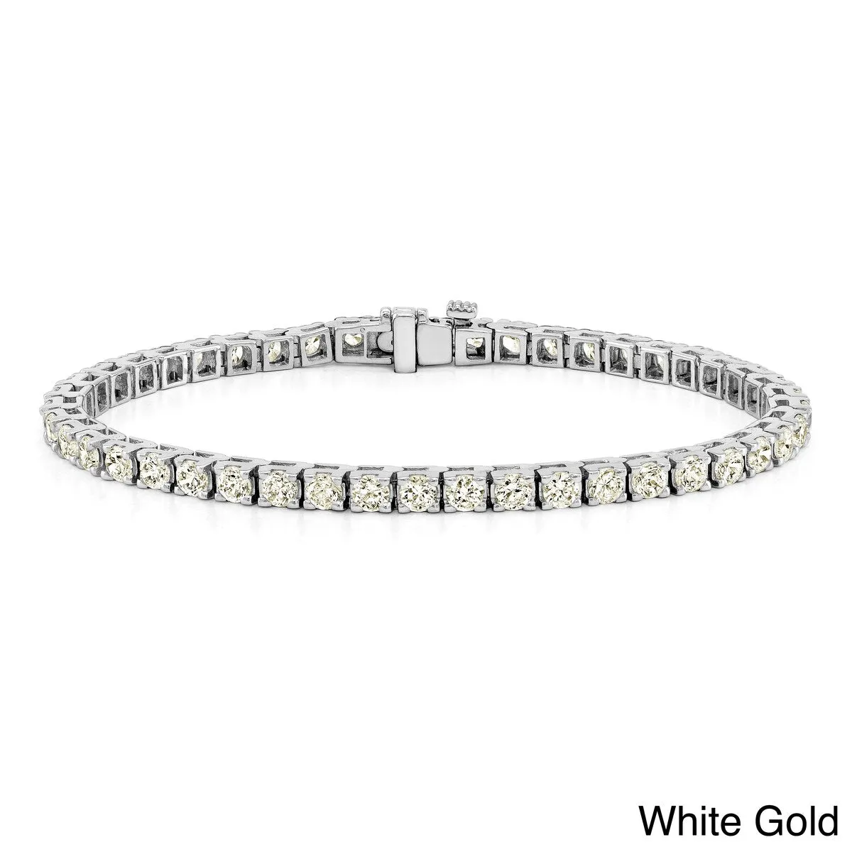 Auriya 2 1/3ct TW Round Diamond Tennis Bracelet 14k Gold - 8-inch sold by Zulily product image thumbnail 3