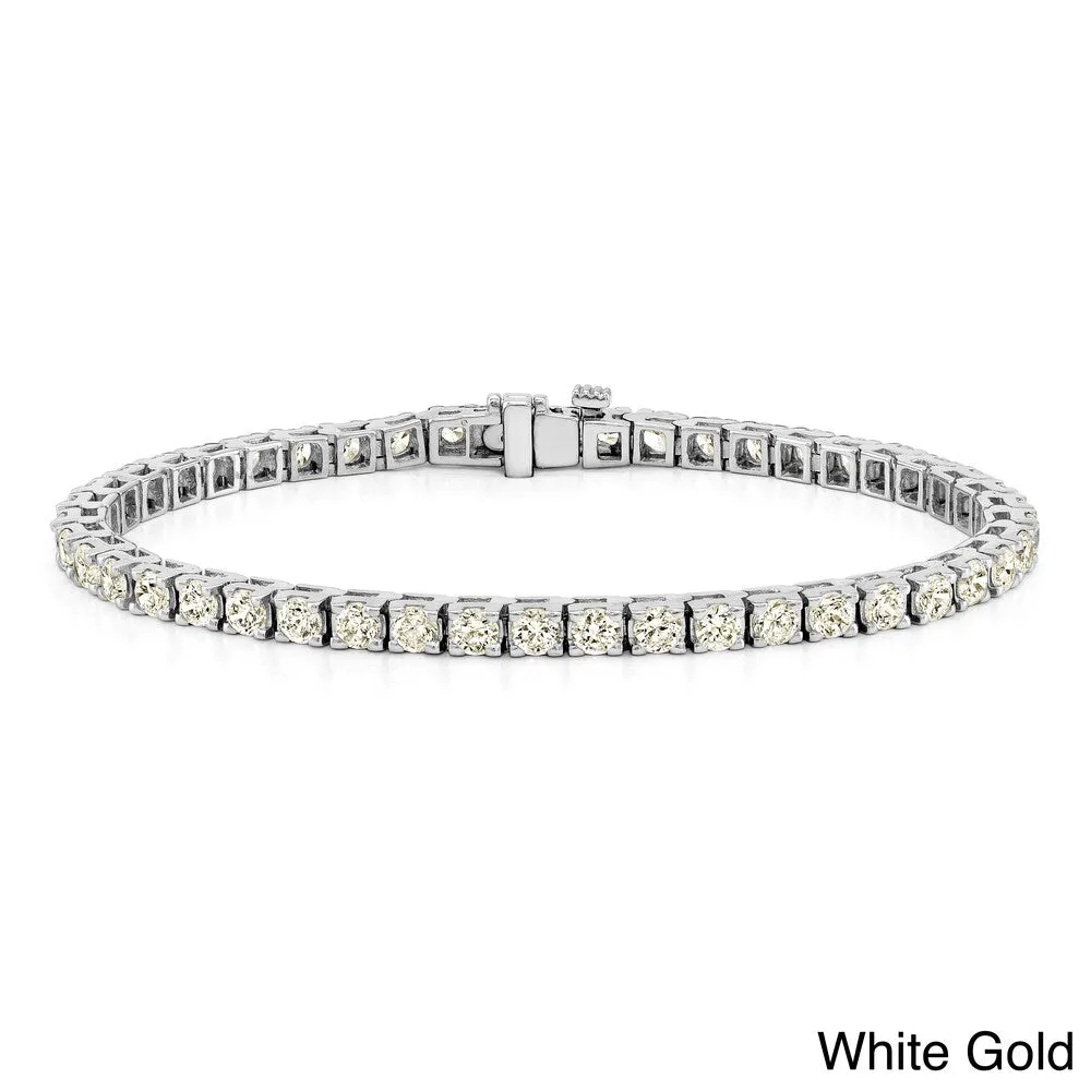 Auriya 2 1/3ct TW Round Diamond Tennis Bracelet 14k Gold - 8-inch sold by Zulily