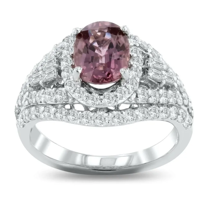 Auriya Platinum 2 1/3ct Rare Sapphire and 1 1/2ct TDW Diamond Ring sold by Zulily