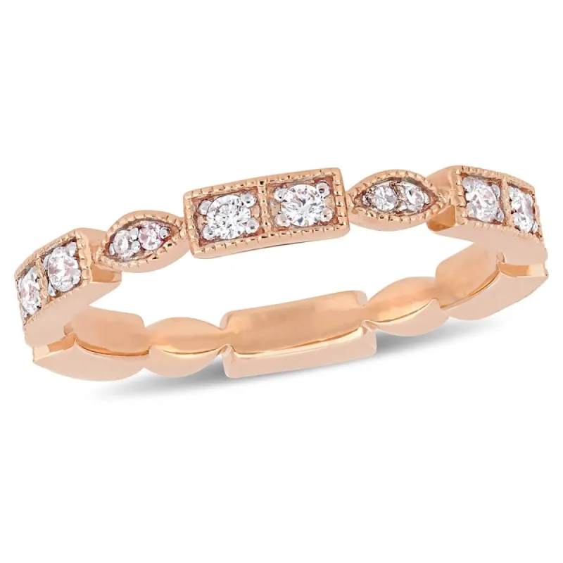 Miadora 10k Rose Gold 1/3ct TDW Diamond Stackable Eternity Band sold by Zulily