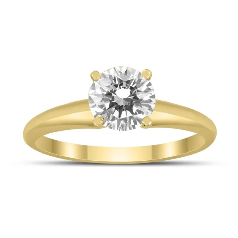AGS Certified 1 Carat Diamond Solitaire Ring in 14K Yellow Gold (H-I Color, I1-I2 Clarity) sold by Zulily