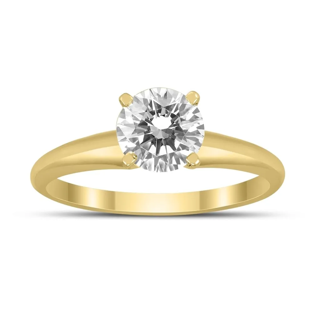 AGS Certified 1 Carat Diamond Solitaire Ring in 14K Yellow Gold (H-I Color, I1-I2 Clarity) sold by Zulily