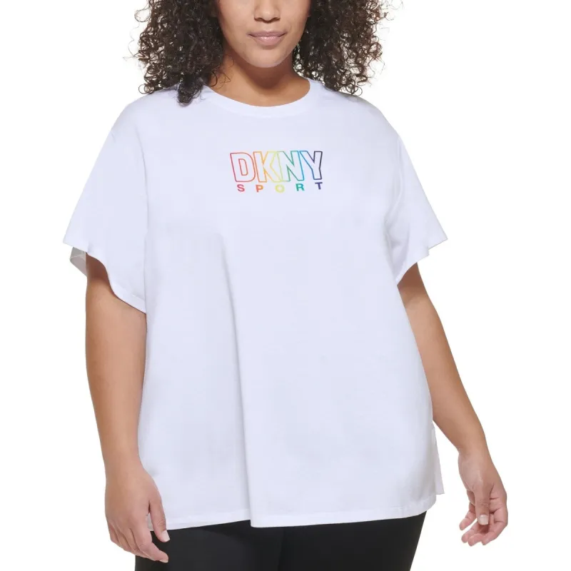 DKNY Women's Pride Logo T-Shirt White Size 2X sold by Zulily