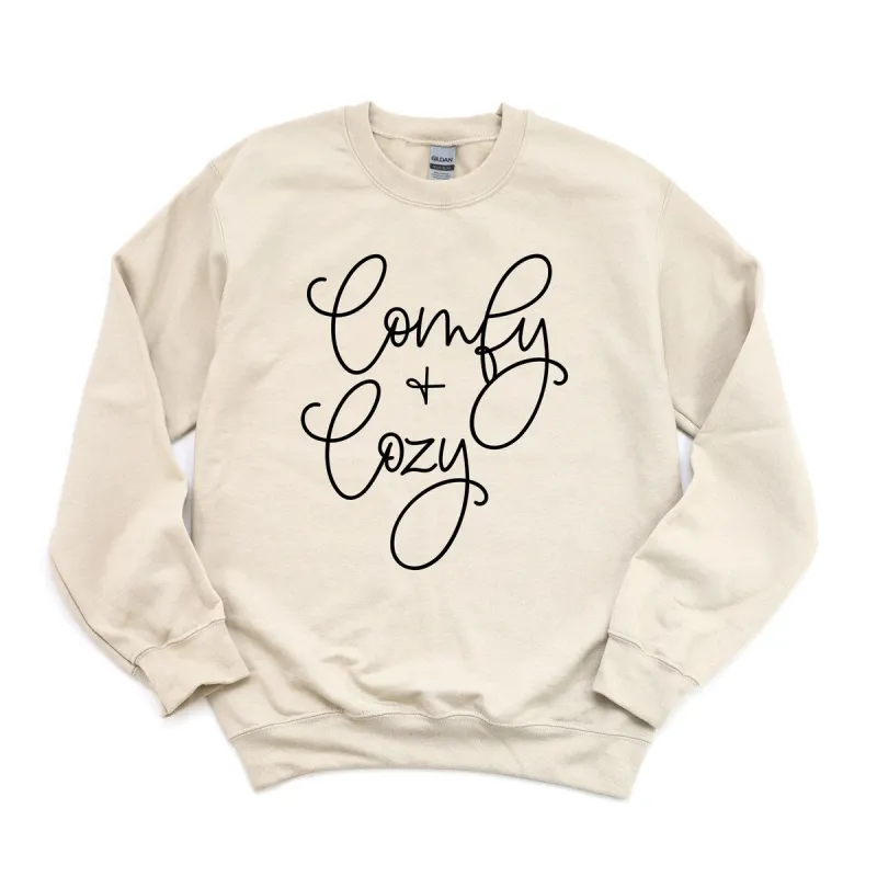Comfy and Cozy Cursive Graphic Sweatshirt sold by Zulily