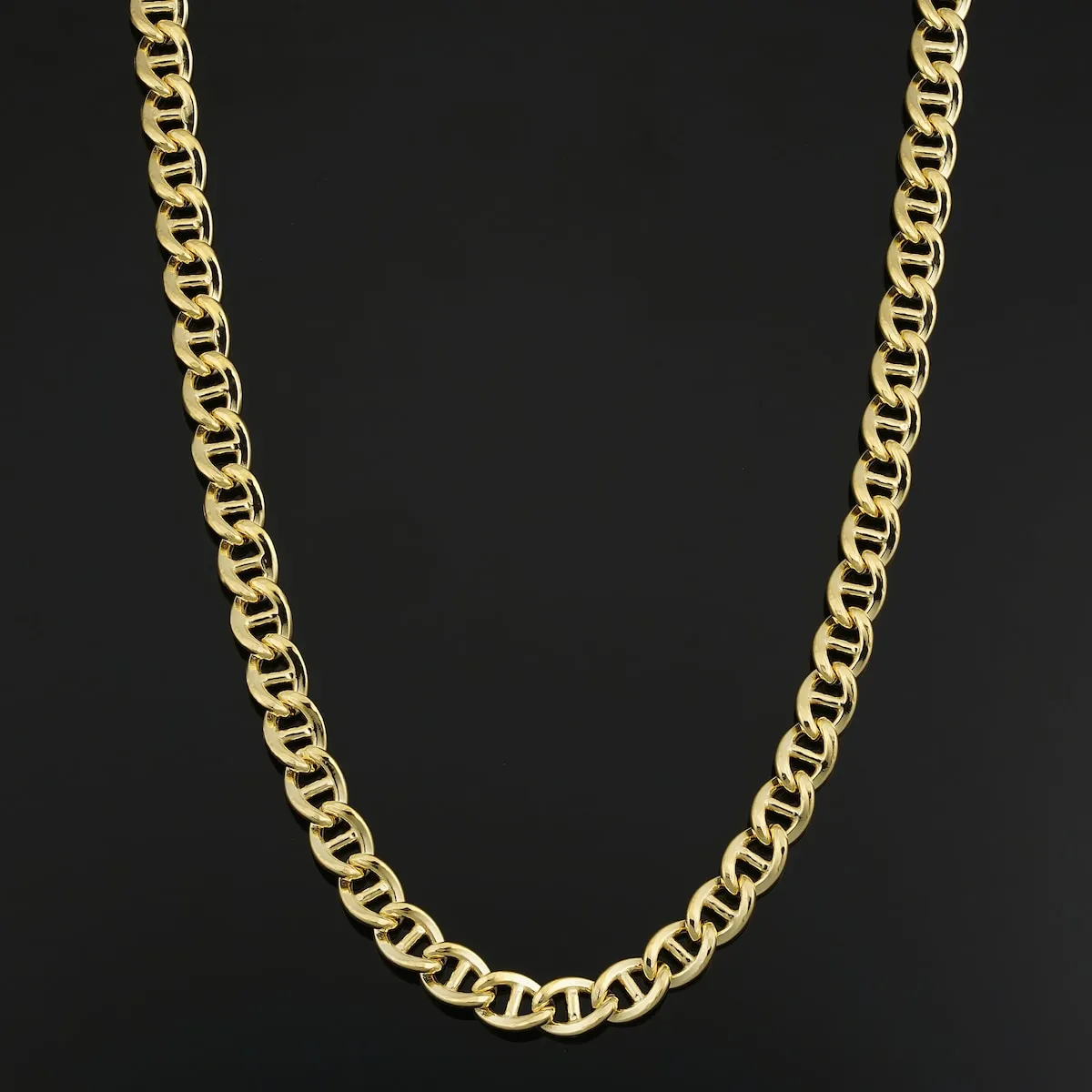 14k Yellow Gold Filled 6.8 mm Mariner Link Chain Necklace for Men sold by Zulily product image thumbnail 2