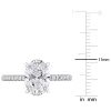 Created Forever 2 1/6ct TDW Oval-Cut Lab-Grown Diamond and Tsavorite Accent Ring in 14k White Gold sold by Zulily