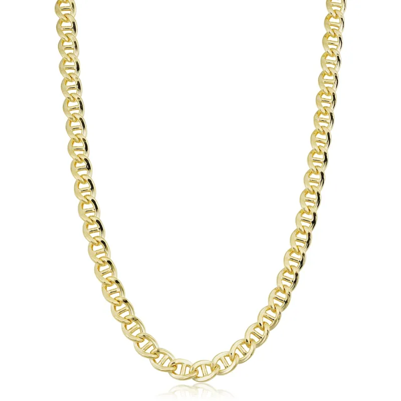 14k Yellow Gold Filled 6.8 mm Mariner Link Chain Necklace for Men sold by Zulily