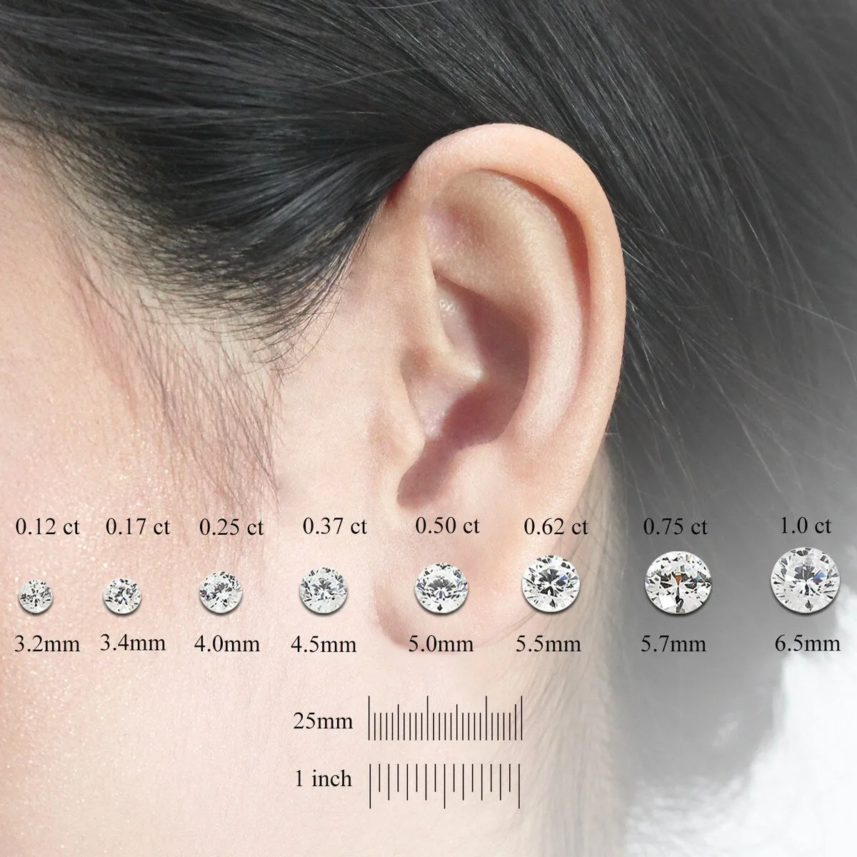 Auriya 1.70ctw Round Diamond Stud Earrings Bezel-set Platinum - GIA Certified sold by Zulily product image thumbnail 5