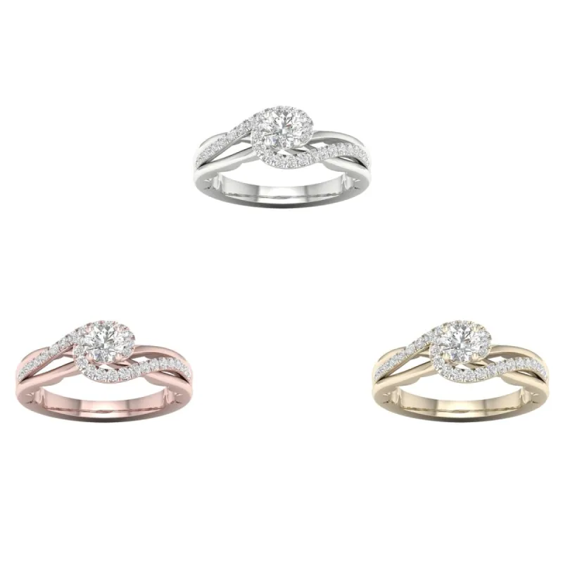 De Couer 14k Gold 3/4ct TDW Diamond Bypass Ring sold by Zulily