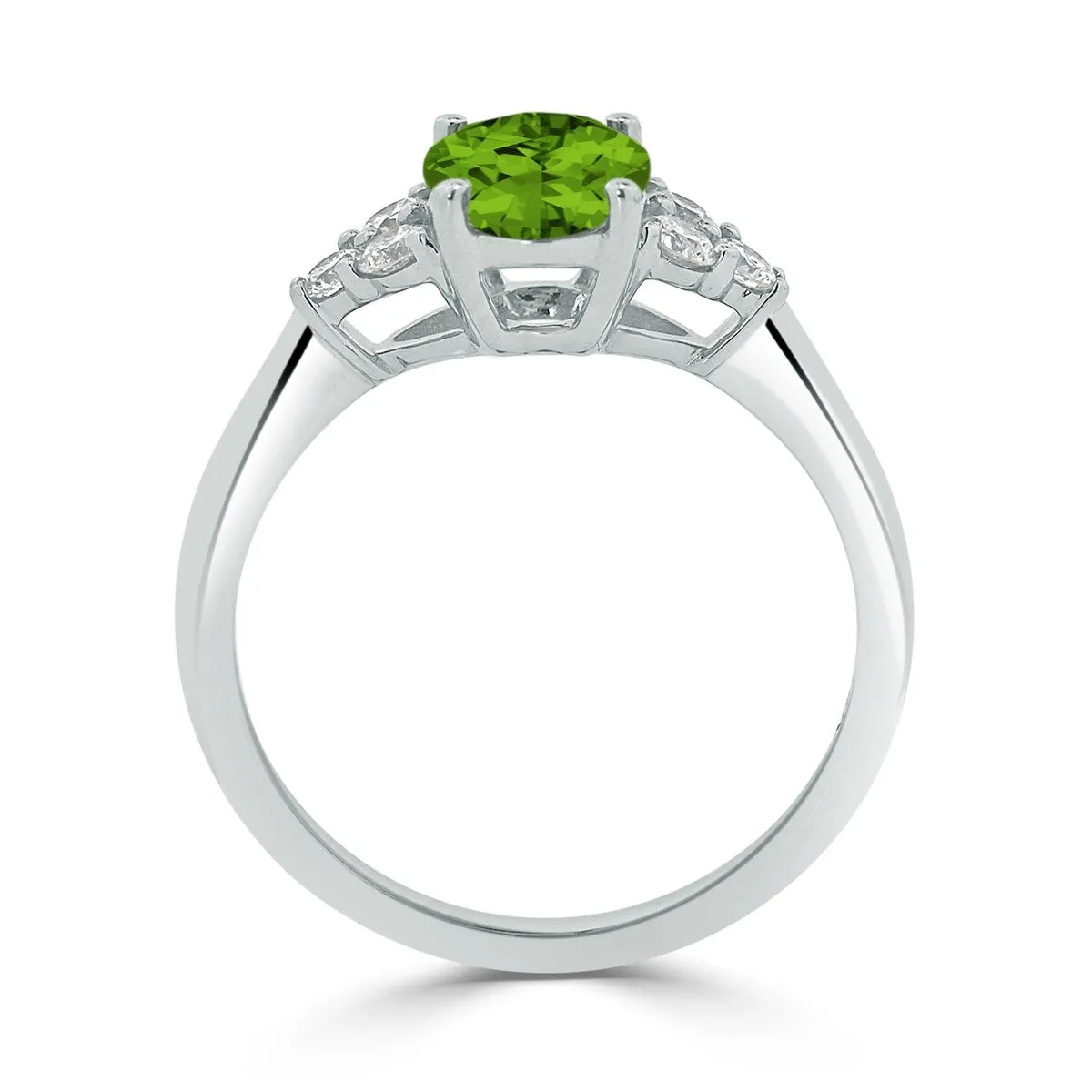 Auriya 1 1/10ct Oval Peridot and Diamond Engagement Ring 1/4ctw 14k Gold sold by Zulily product image thumbnail 5