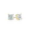 Auriya 18-karat Gold Lab Grown 0.25 carat TDW Princess Diamond Stud Earrings 4-Prong Basket Screw-back sold by Zulily