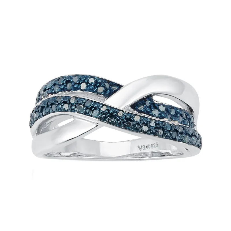 Sterling Silver with Natural Blue Diamond Promise Ring sold by Zulily