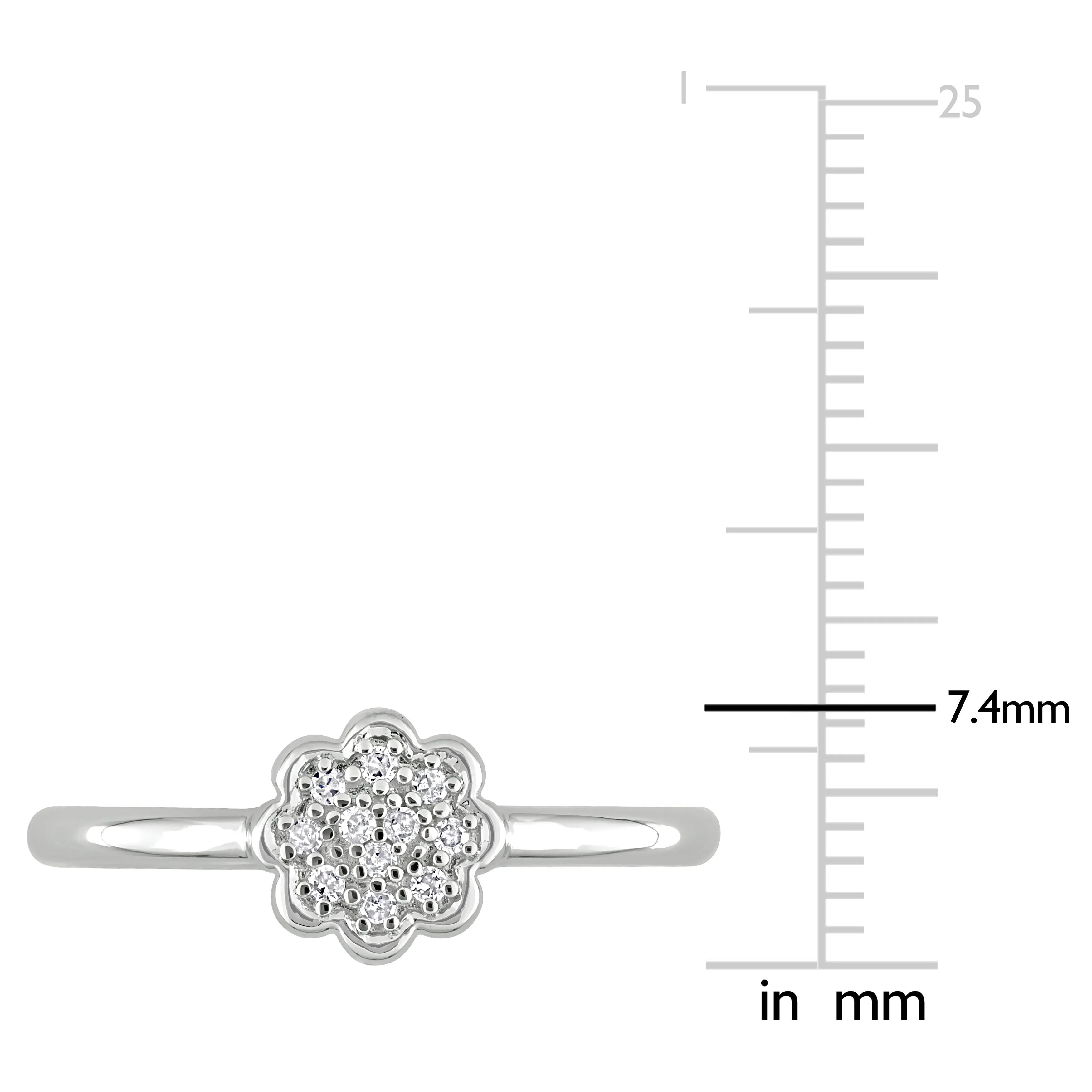 Miadora Diamond Accent Floral Ring in Sterling Silver sold by Zulily product image thumbnail 3