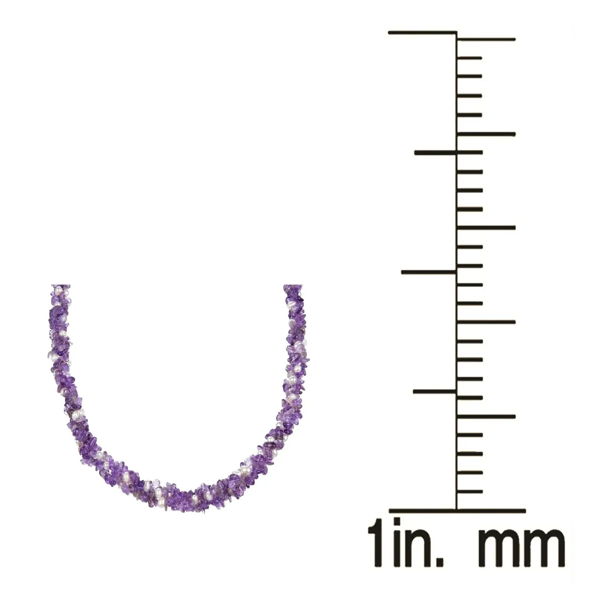 Sterling Silver with Natural Amethyst and Pearl Strand Necklace sold by Zulily product image thumbnail 3