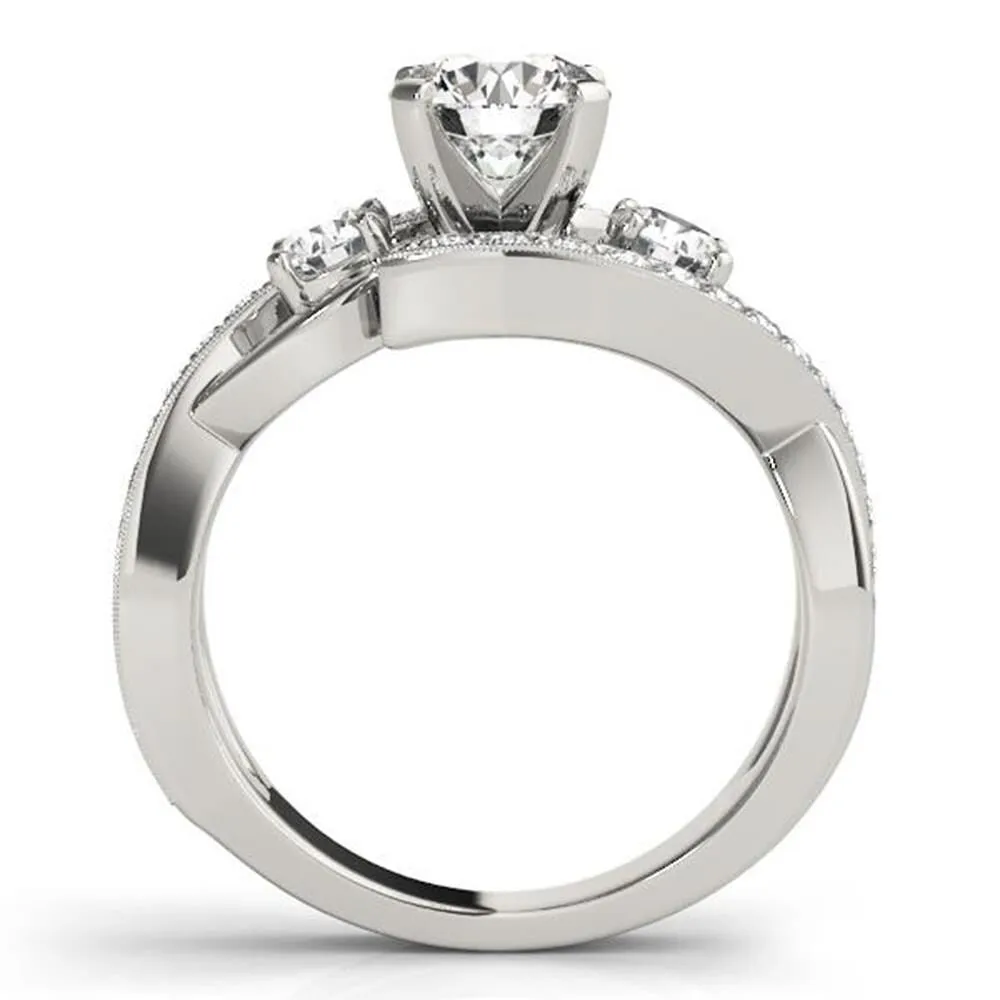 Auriya Unique 1ct Moissanite 3-Stone Diamond Engagement Ring 5/8ctw 14K Gold sold by Zulily product image thumbnail 4