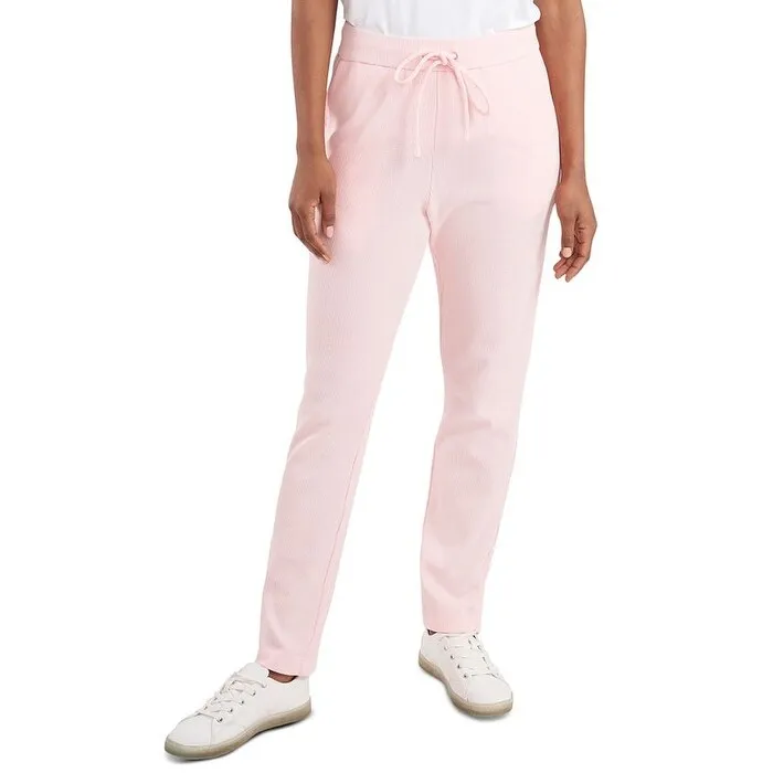 Riley & Rae Women's Cole Waffle Knit Drawstring Waist Pants Pink Size Small sold by Zulily
