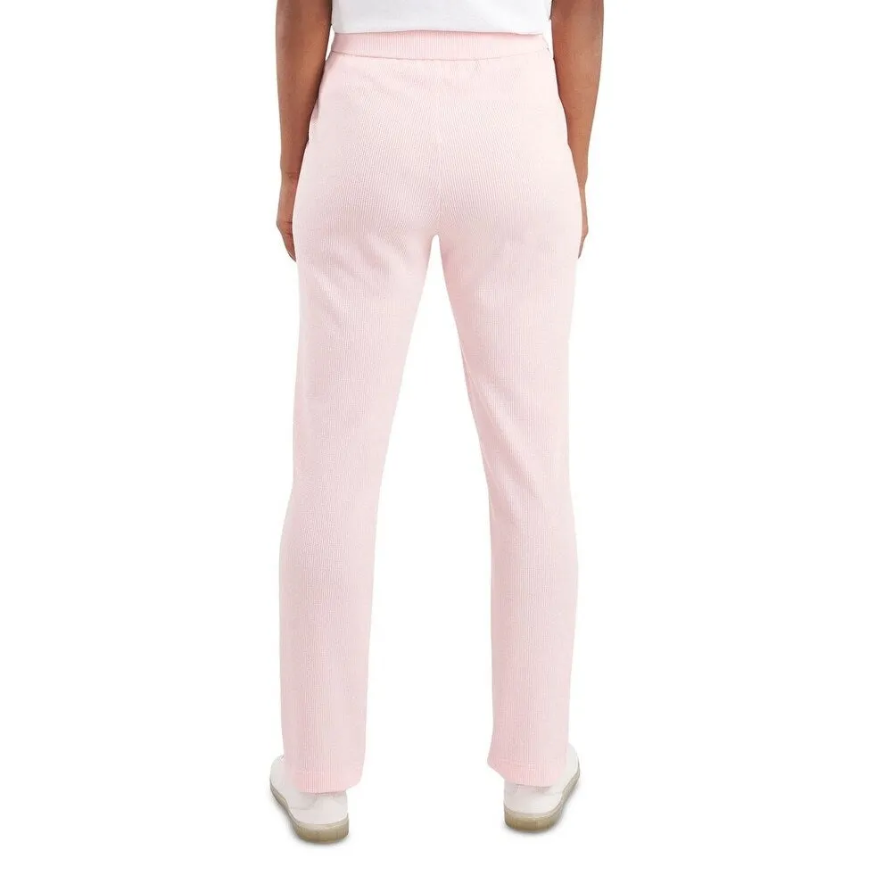 Riley & Rae Women's Cole Waffle Knit Drawstring Waist Pants Pink Size Small sold by Zulily product image thumbnail 2
