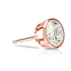 Auriya 14k Gold 3/4ct TDW Bezel-Set Round SINGLE STUD (1) Diamond Earring sold by Zulily