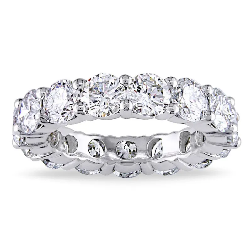 Miadora 18k White Gold 5ct TDW Diamond Full Eternity Ring sold by Zulily