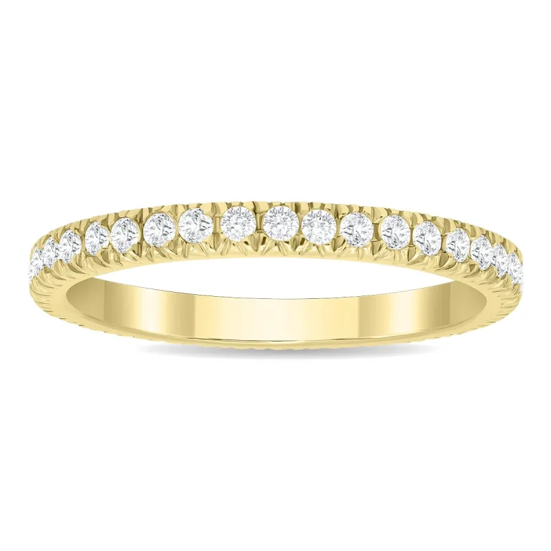 1/2 Carat TW Diamond Eternity Wedding Band in 10K Yellow Gold sold by Zulily